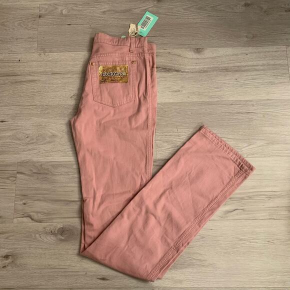 Roberto Cavalli Straight Leg Jeans Size 42 EU - Pink - Picture 1 of 5